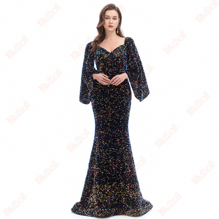 formal shiny black evening dress